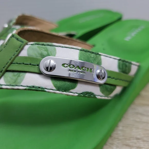 Coach Brand. Jade Print Dot Wedges. Womens Size 8.5 - Picture 13 of 14